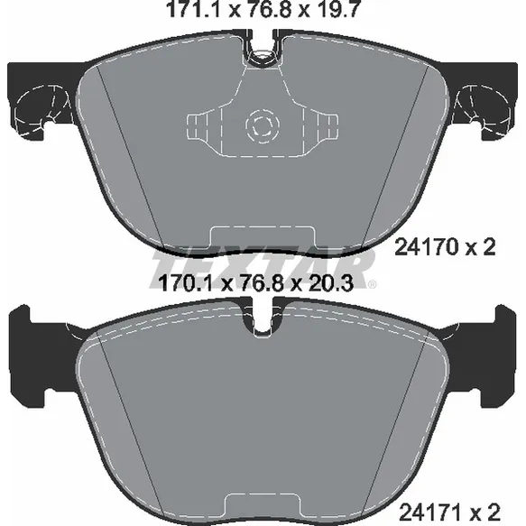 Колодки передние BMW X5-E70/F15 / X6-E71/F16 TEXTAR 2417001