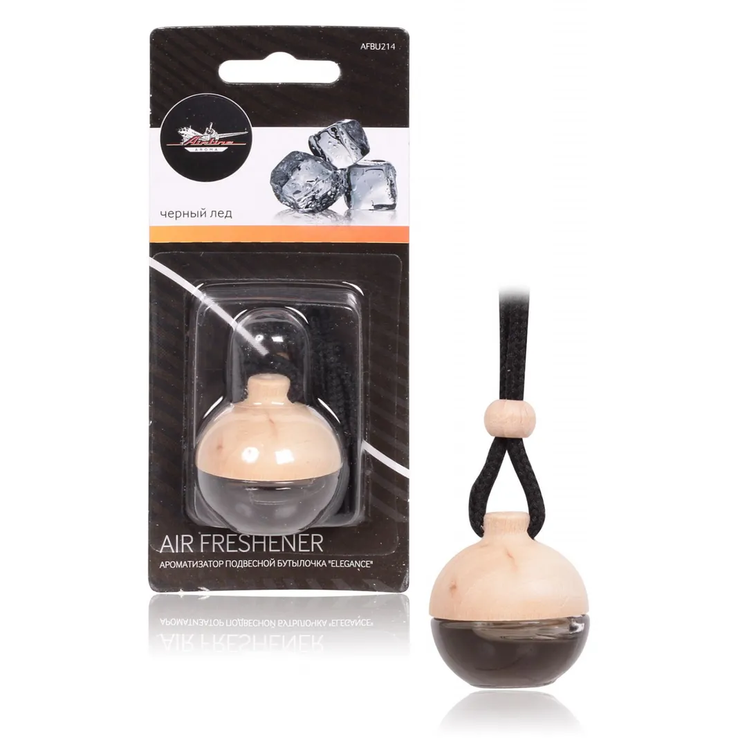 Ароматизатор подвесной бутылочка Elegance черный лед  AIRLINE AFBU214