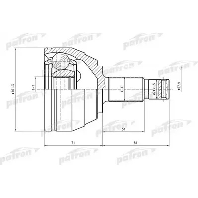 ШРУС наружн к-кт 27x58x29 FIAT: Ulysse02-, LANCIA: Phed PATRON PCV1495