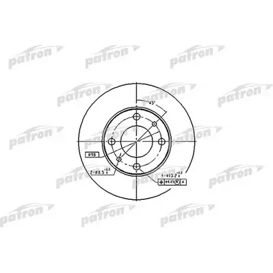 Диск тормозной передний FIAT: 124 66-75, 124 FAMILIARE 67-75, 124 S PATRON PBD1721