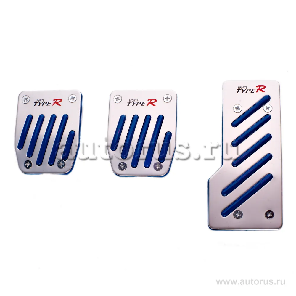 Набор накладок на педали серебро-синий Azard 1044 VSK-00062274