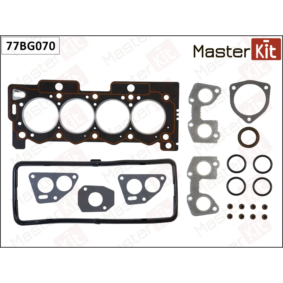 Набор прокладок верхний Citroen/Peugeot 1.1/1.4 H1A/HDY/KDX/KDZ MASTERKIT 77BG070