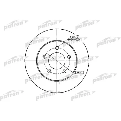 Диск тормозной передний CHRYSLER: TOWN & CONTRY 96-00,DODGE: CARAVA PATRON PBD5373