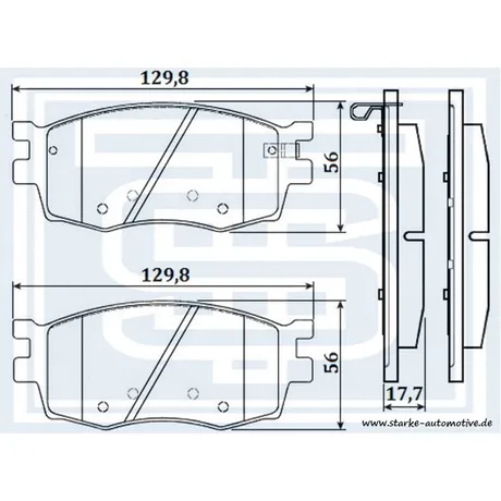 Колодки тормозные HYUNDAI ACCENT III передние STARKE 178-517