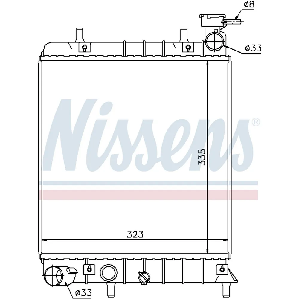 Радиатор основной NISSENS 67022