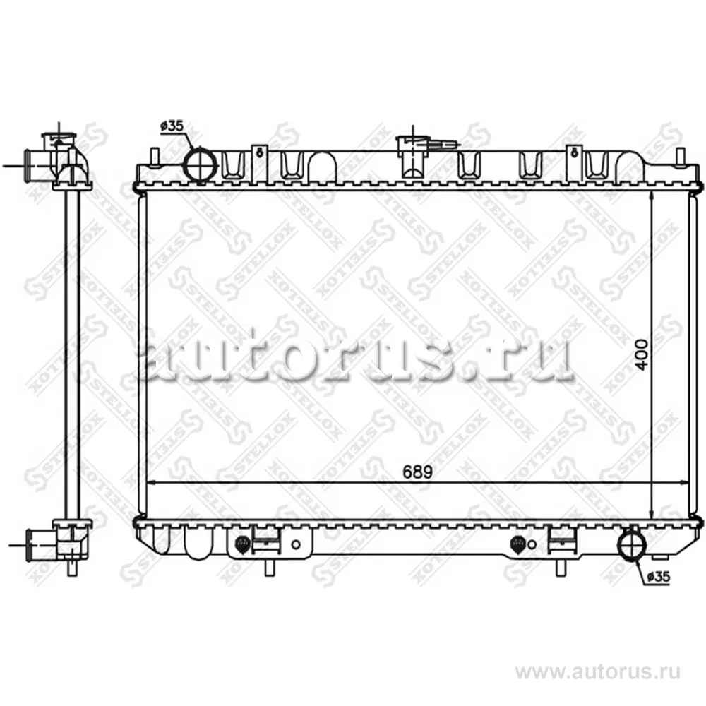 Радиатор системы охлаждения АКПП Nissan Maxima QX 2.0-3.0 00> STELLOX 10-25397-SX