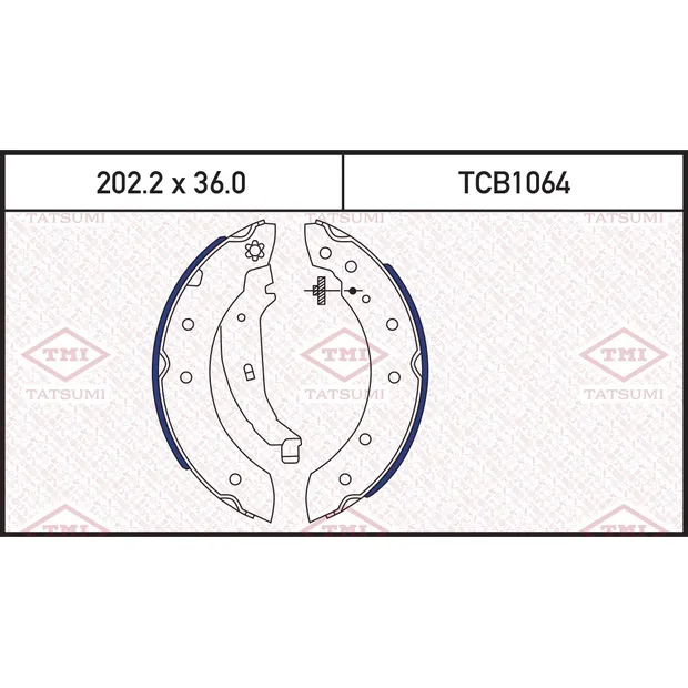 Колодки тормозные барабанные LIFAN Breez 06-> TATSUMI TCB1064