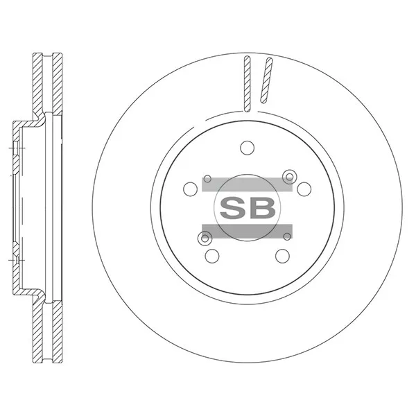 Диск тормозной HAVAL H6 15- передний вент.D 296мм. SANGSIN BRAKE SD8515