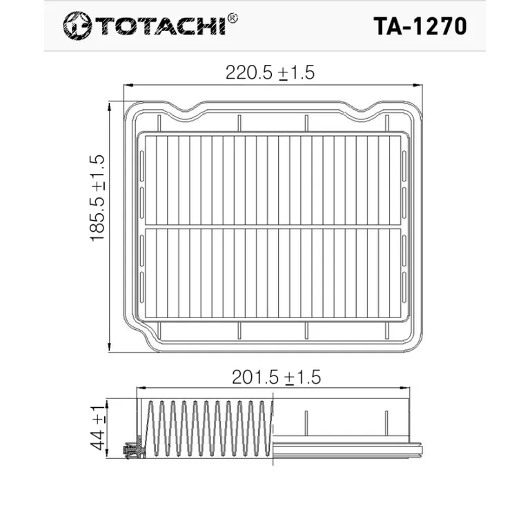 Фильтр воздушный TOTACHI TA-1270 96536697 MANN C 2324 TOTACHI TA-1270