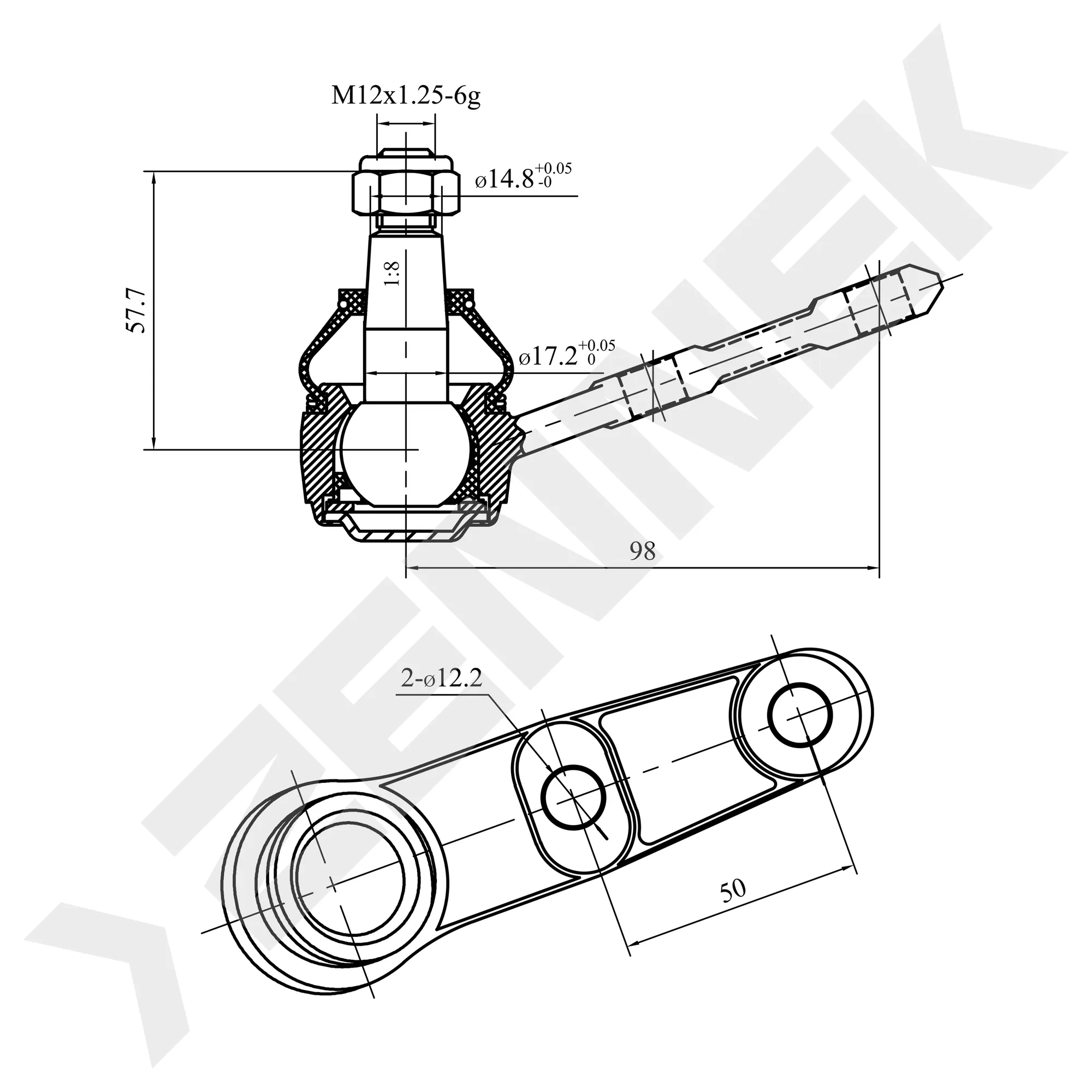 Опора шаровая DAEWOO KALOS 02 ZENNEK DBJ0061