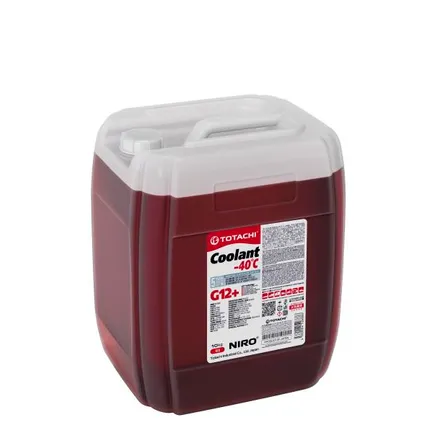 Антифриз TOTACHI Niro Coolant Red G12+ готовый -40C красный 10 кг 4589904526886