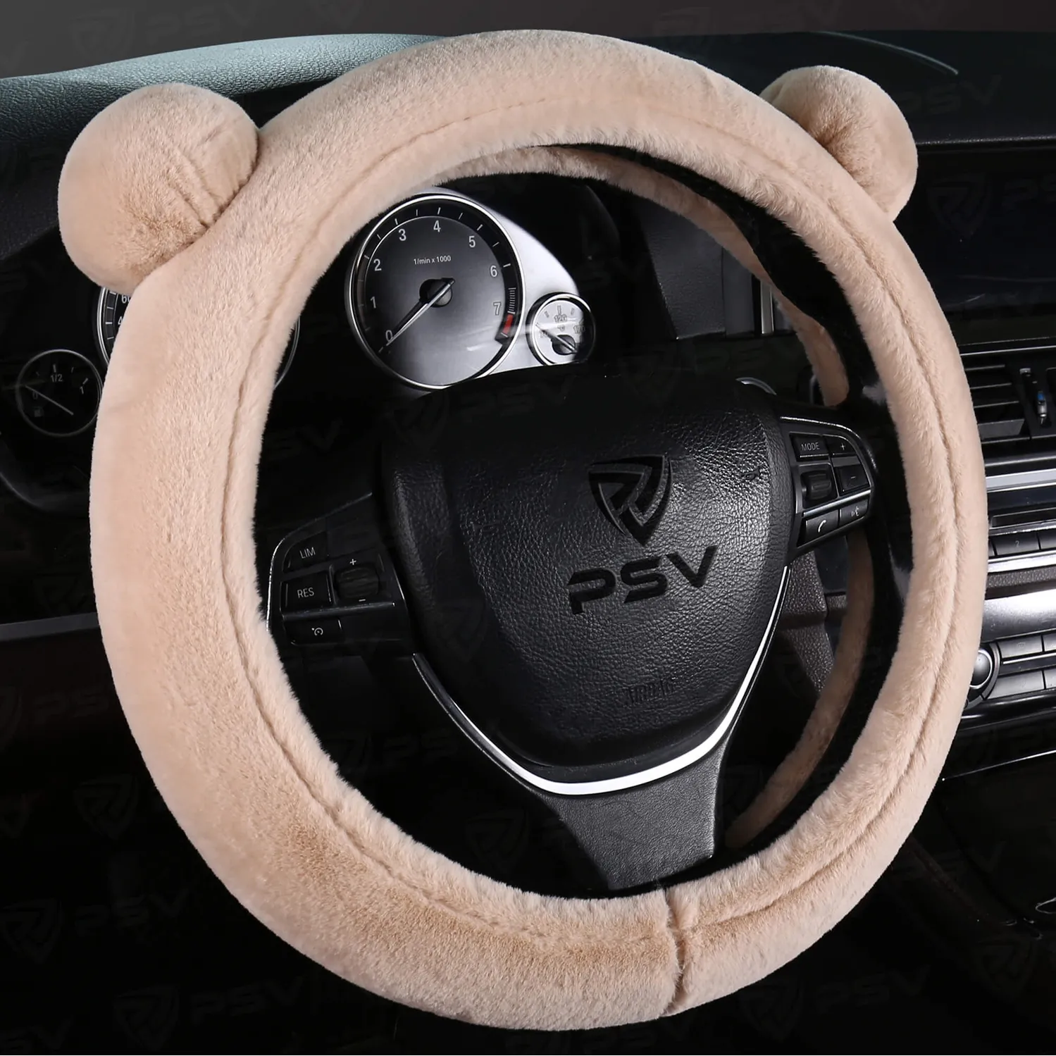 Чехол на руль оплетка меховая PSV MISHKA Lux (Бежевый) M 37-39 см 136105