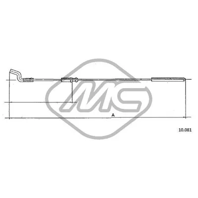 Трос газа TRANSPORTER 1,7 INJECTION Metalcaucho 83809