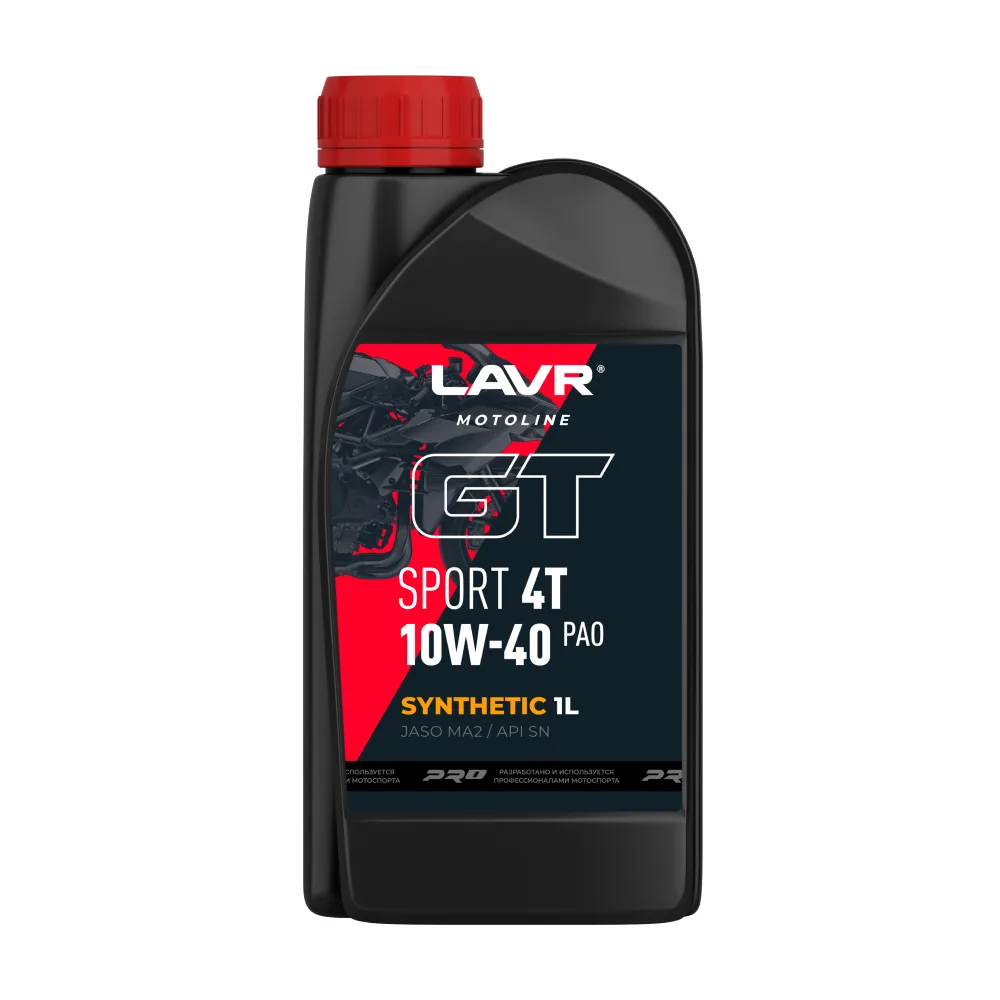 Моторное масло для мотоциклов GT SPORT 4T 10W-40 SN MOTOLINE, 1 л LAVR Ln7727