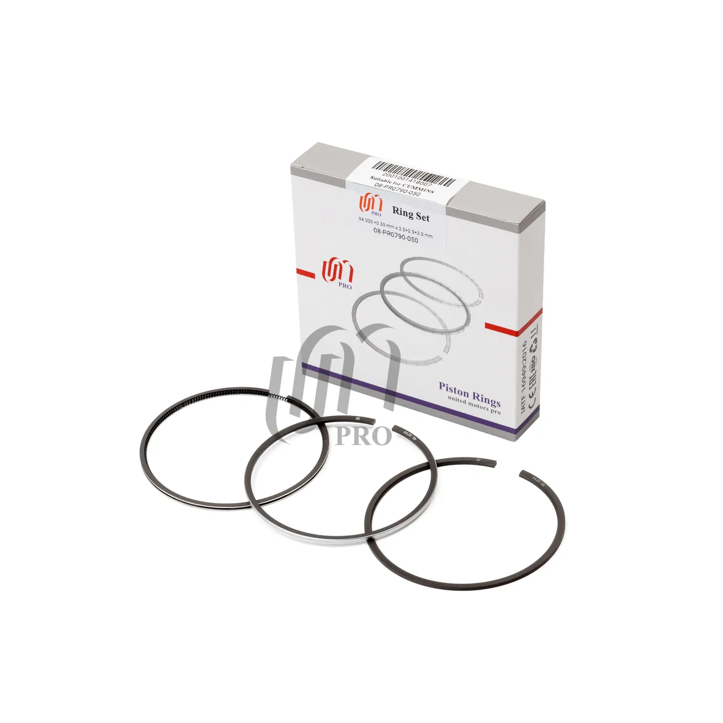 Кольца поршневые CUMMINS ISF2.8 S3129T D94.0 0.50 2.5-2.0-3.0 на 1 цил.UM UNITED MOTORS 08PR0790050