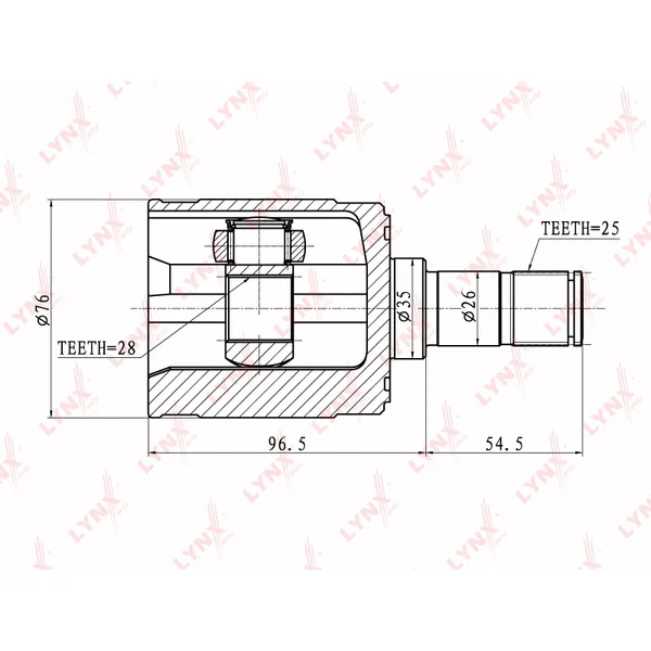 ШРУС внутренний LYNXauto CI-3401