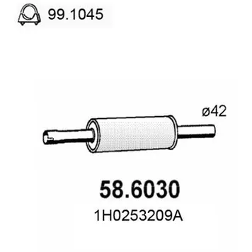 глушитель ASSO 233-701 Polmo 30.34