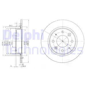 Диск тормозной задний DELPHI BG3336