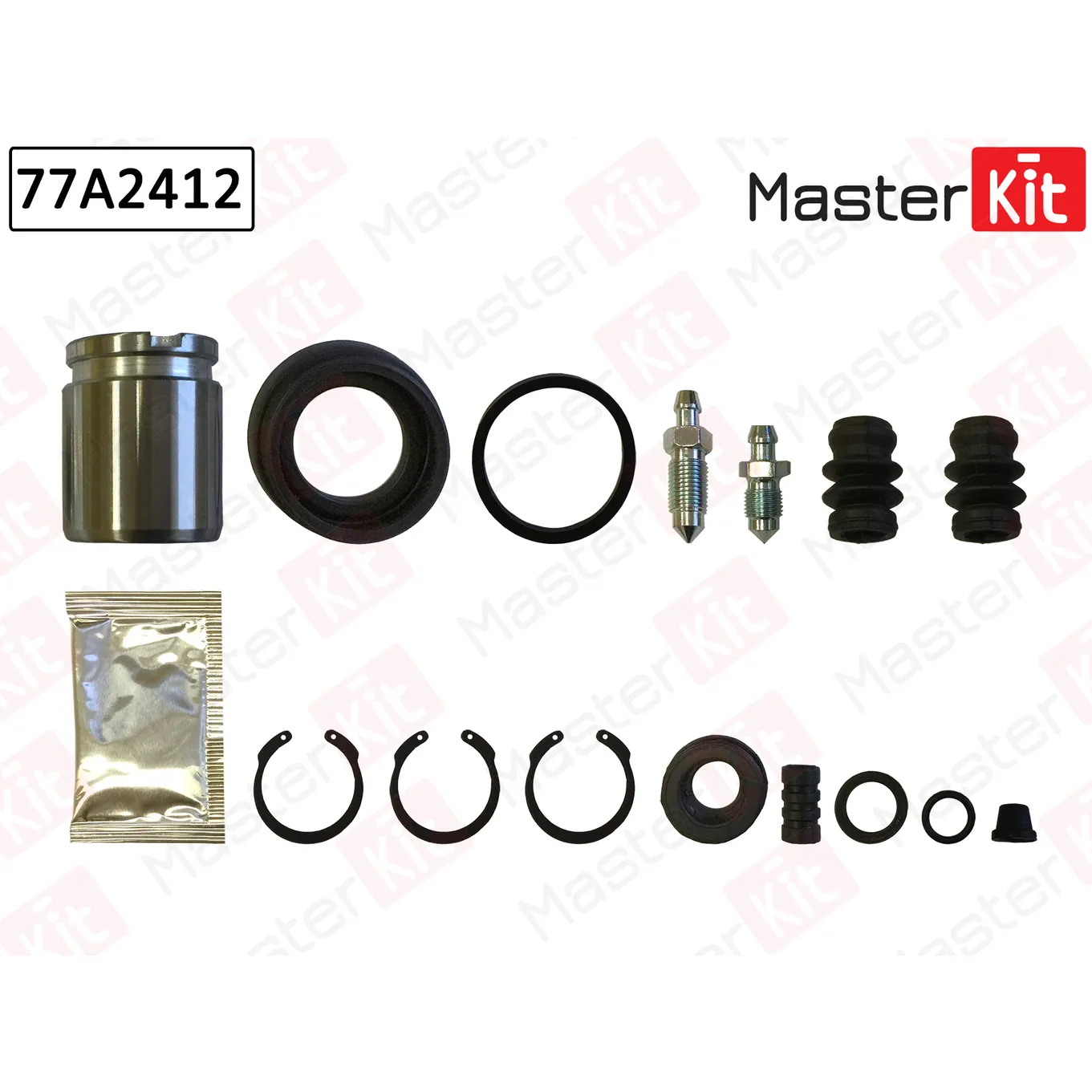 Ремкомплект тормозного суппорта+поршень NISSAN-DATSUN ALMERA II, Tino 04-01 MASTERKIT 77A2412