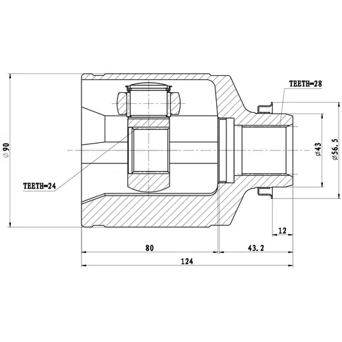 Шрус Внутренний Mazda 3 BK (03--08), - R