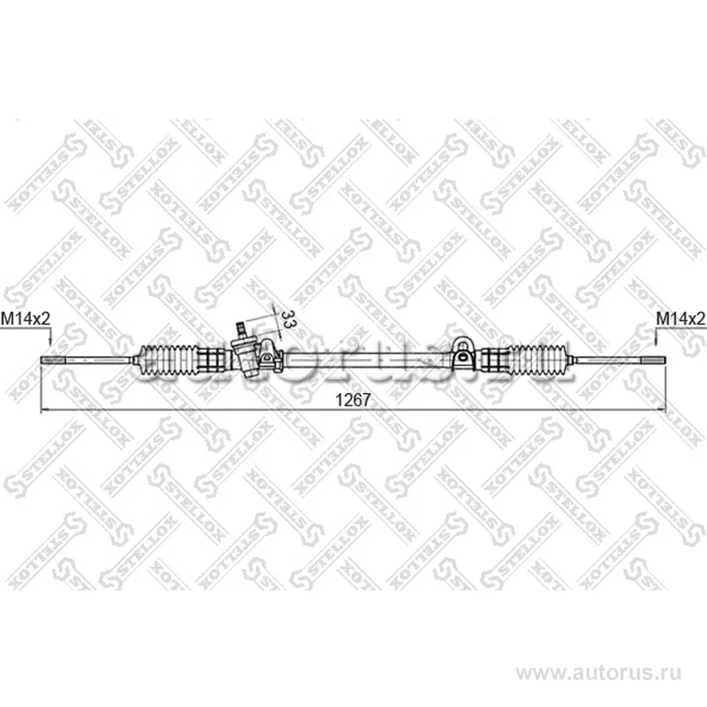 Рейка рулевая мех-ская 51762 Ford Scorpio I 85-94 STELLOX 00-35013-SX