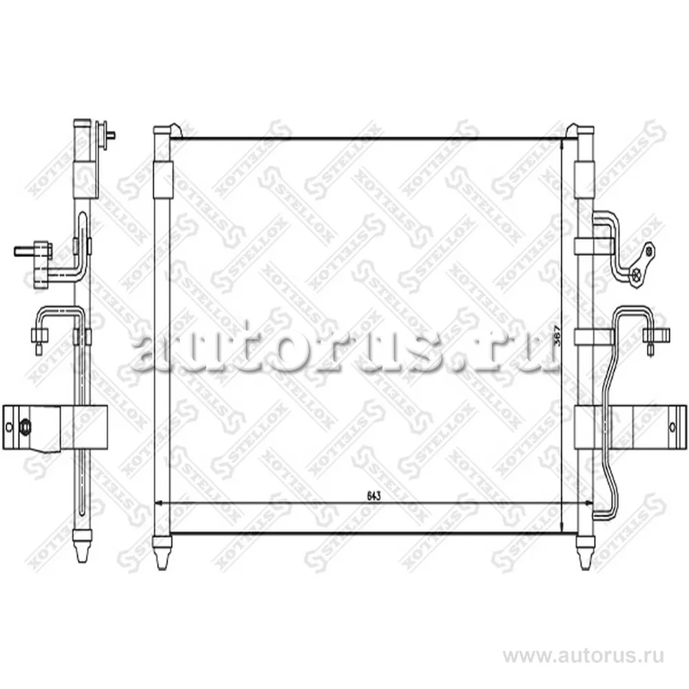 Радиатор конд. Daewoo Leganza 2.0 16V 97> STELLOX 1045206_SX
