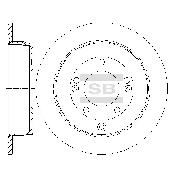 Диск тормозной задний SANGSIN BRAKE SD1089