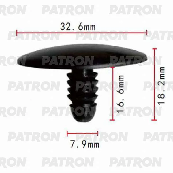 Клипса пластмассовая Chrysler применяемость: кузов, внутренняя отделка PATRON P370427