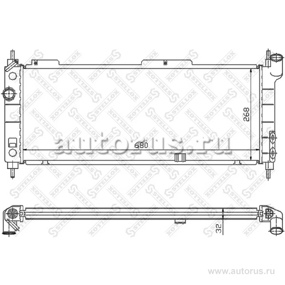 Радиатор системы охлаждения Opel Combo/Corsa 1.2/1.4/1.6i 93> STELLOX 10-26068-SX