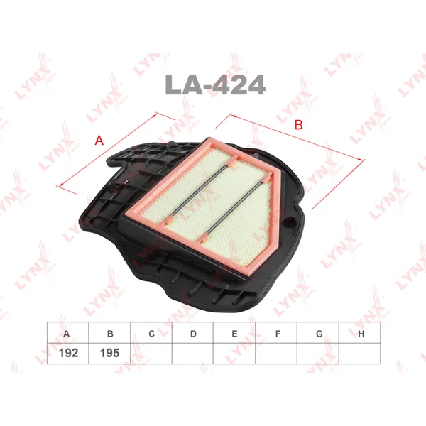 Фильтр воздушный LYNXauto LA-424