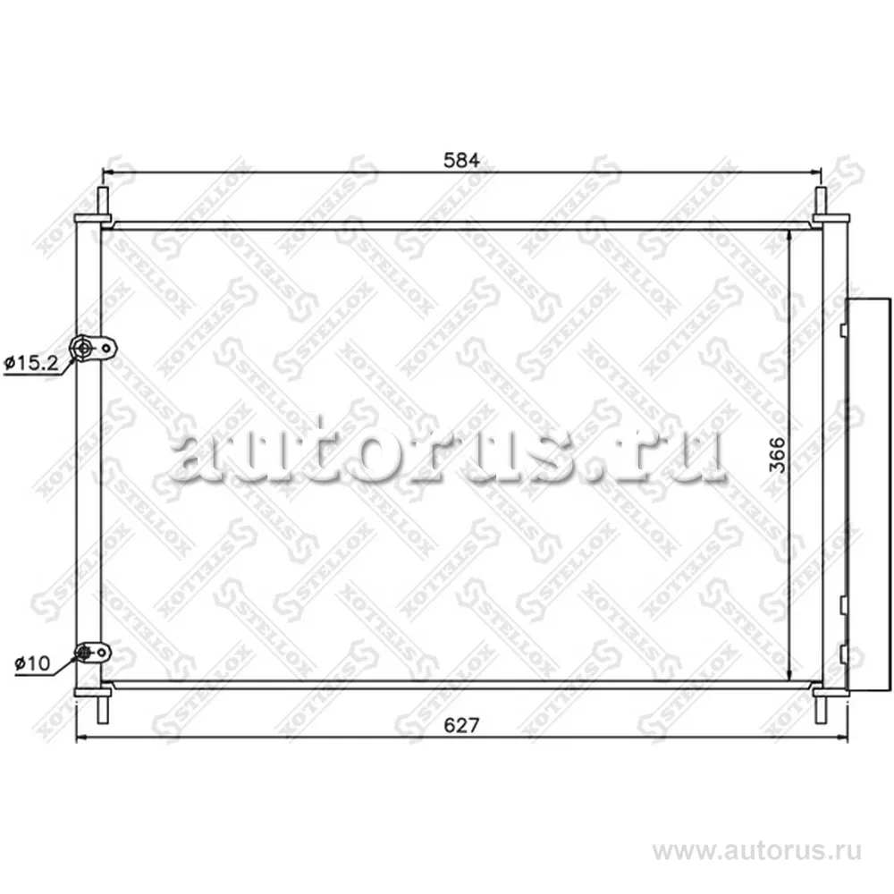 Радиатор кондиционера Toyota Auris 1.4/1.6 07> STELLOX 10-45568-SX