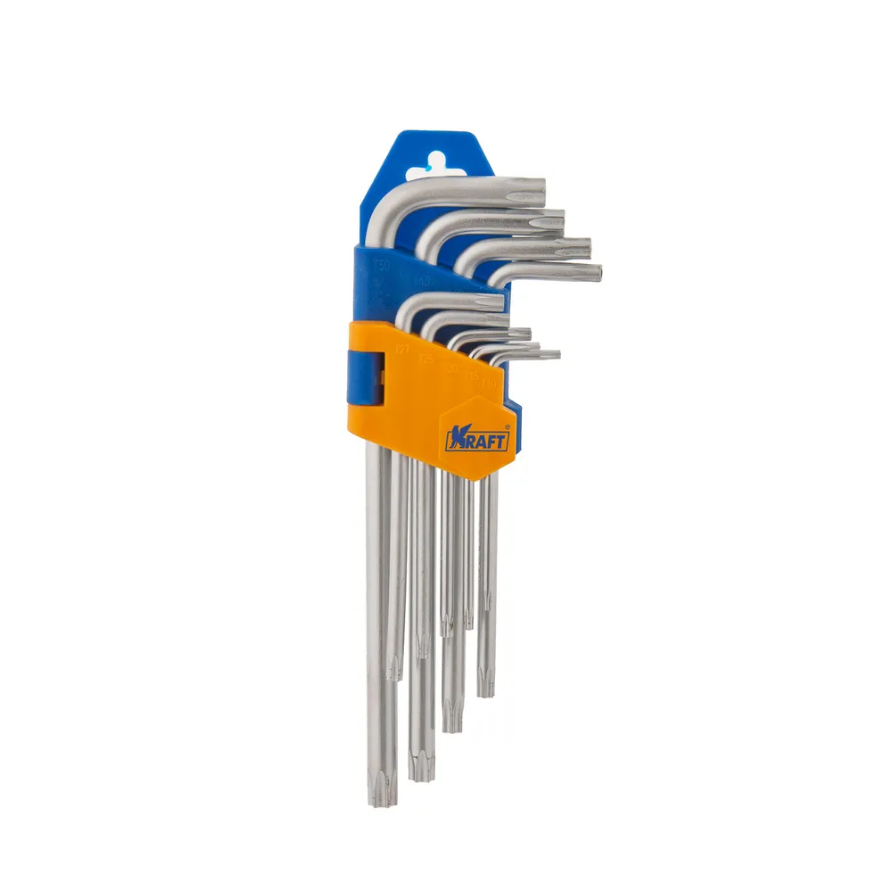 Набор ключей торцевых Г-обр, torx, короткие, 9шт KRAFT KT 700567