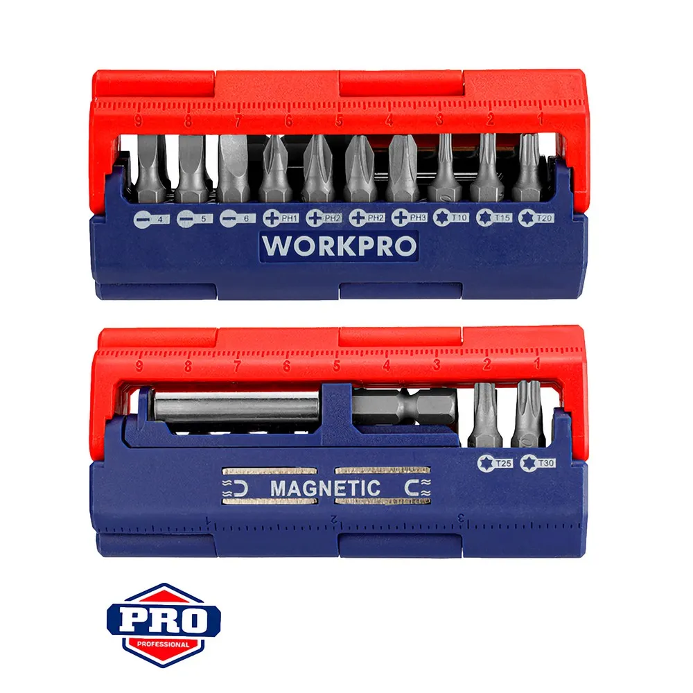 Биты с держателем 13 предметов WP221062 WORKPRO WORKPRO WP221062