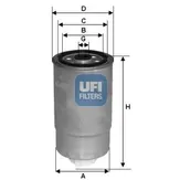 Фильтр топливный 24.H2O.01 UFI 24H2O01