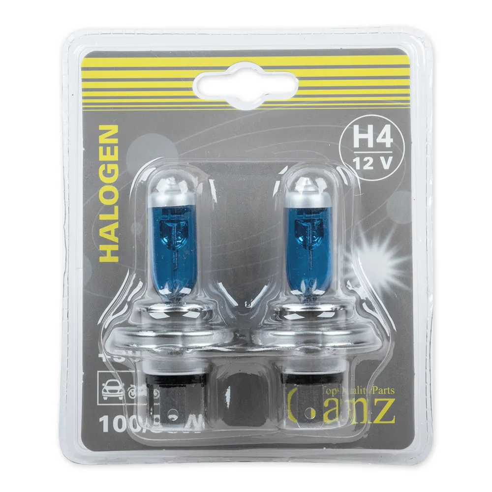 Лампа 12V H4 100/90W +50% P43t 5000К GANZ 2 шт. блистер GIP06054