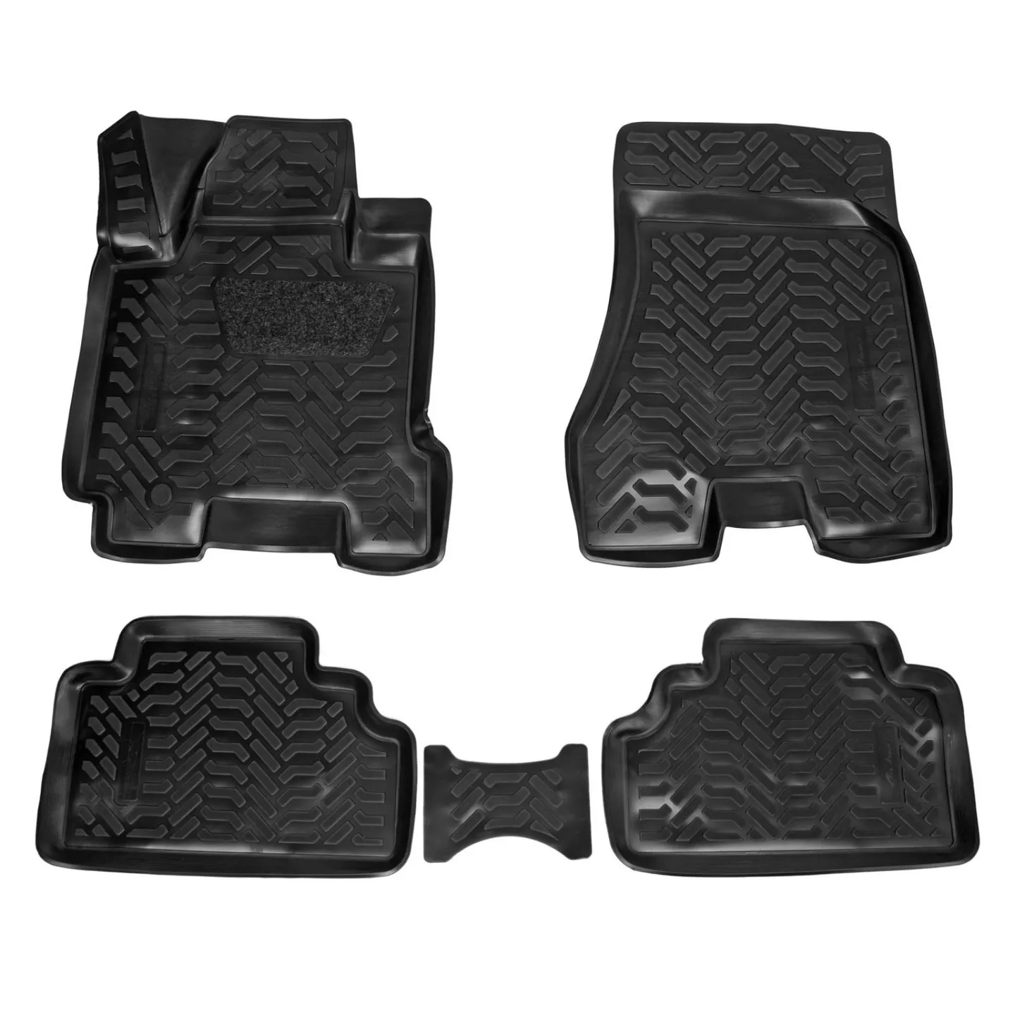 Ковры для Hyundai Tucson (04-09), 4 шт., выс.борт, 3D с подпятником, ТЭП, черн. AIRLINE ACM-PS-85