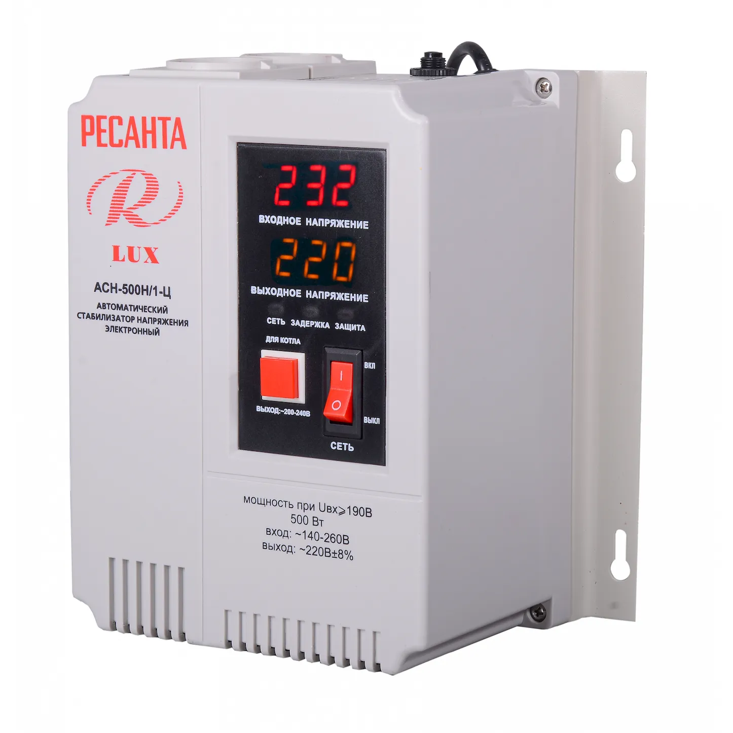 Стабилизатор АСН-500Н/1-Ц Ресанта LUX Ресанта 63/6/39