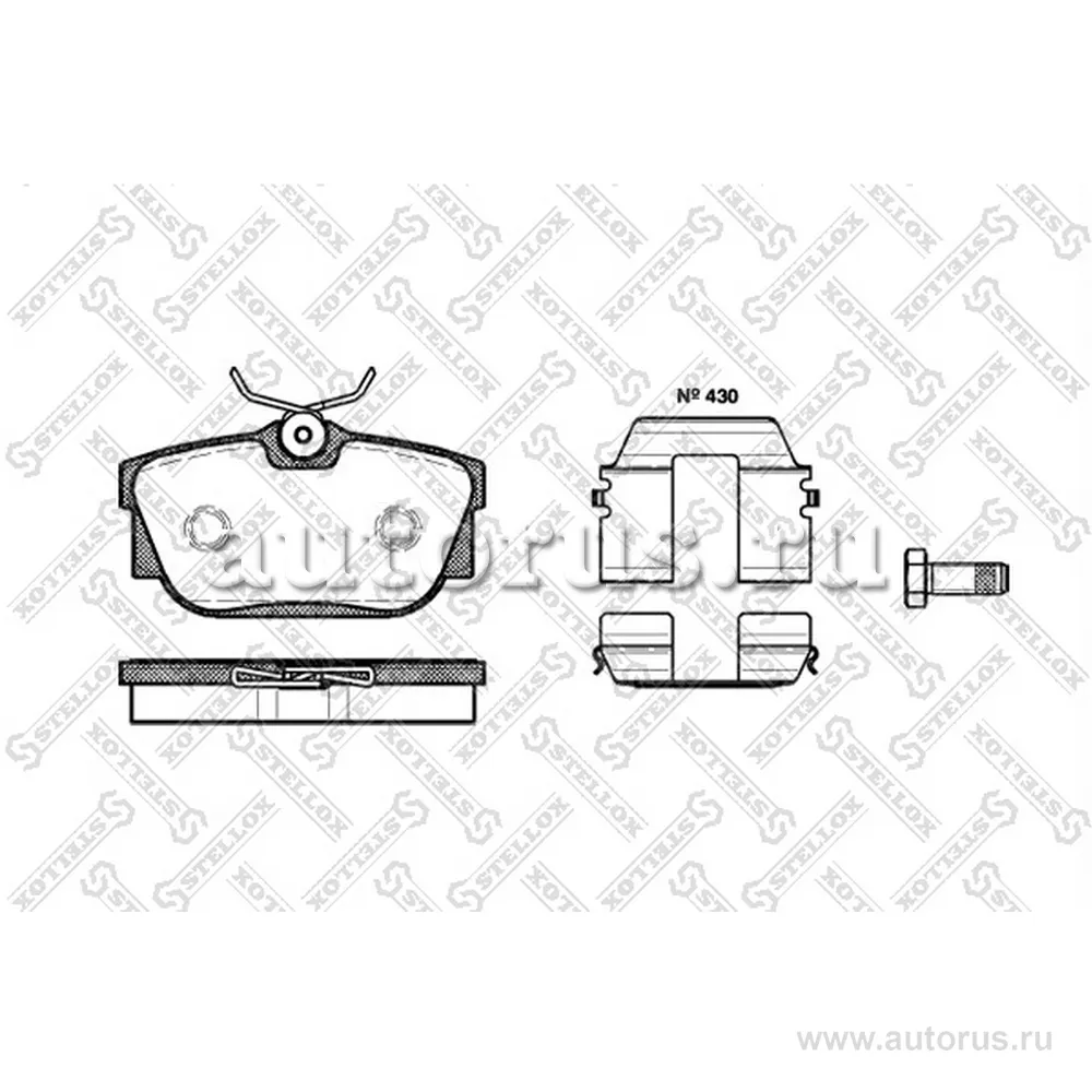 Колодки дисковые з. с антискрип. пластинами VW T4 2.5i/2.8i/2.4D STELLOX 778 010B-SX