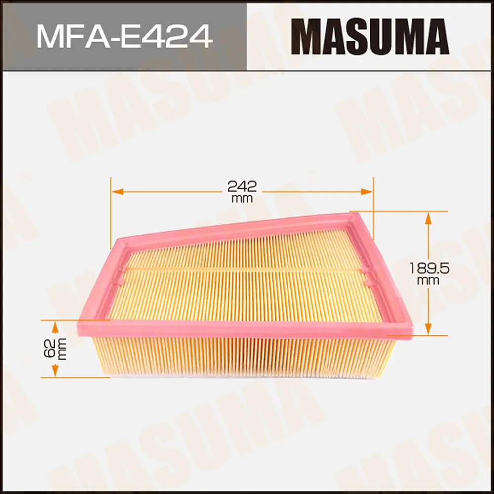Фильтр воздушный RENAULT FLUENCE 2.0 MEGANE 1.4-1.9 08 SCENIC 1.4-1.9 09 MASUMA MFA-E424