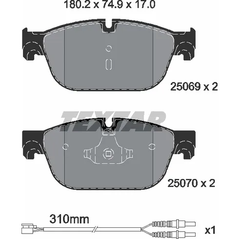 Колодки тормозные дисковые CITROEN: C5 3.0 HDi 240 08-, C5 Break 3.0 HDi 240 08-, C6 3.0 HDi 05-, DS