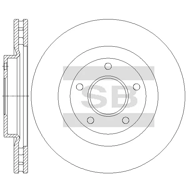 Диск тормозной передний MITSUBISHI ASX SANGSIN BRAKE SD4361