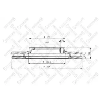 Диск тормозной передний MITSUBISHI L400/SPACE GE STELLOX 60203029V_SX