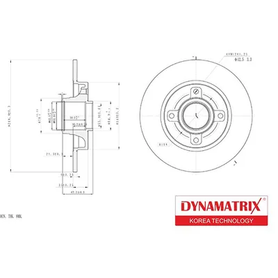 Диск тормозной с подшипником DYNAMATRIX-KOREA DBD1564