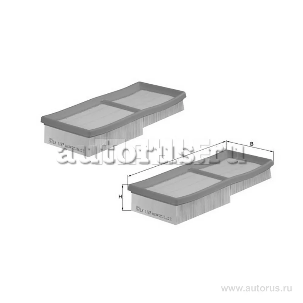 Фильтр воздушный, x2 KNECHT/MAHLE LX1137/S