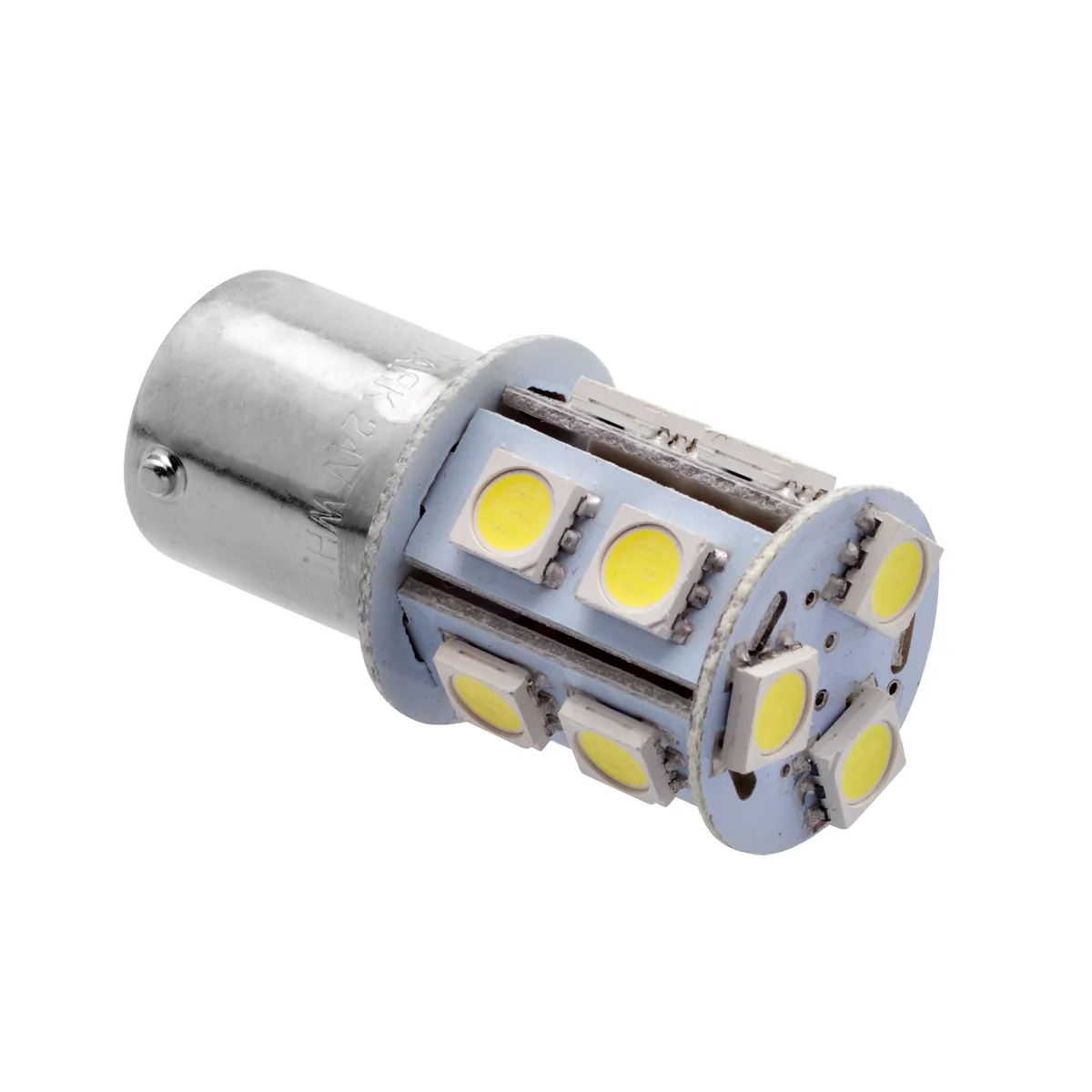 Лампа светодиодная 24V P21W 21W BA15s Маяк WHITE 1 шт. картон 24T25-W/13SMD