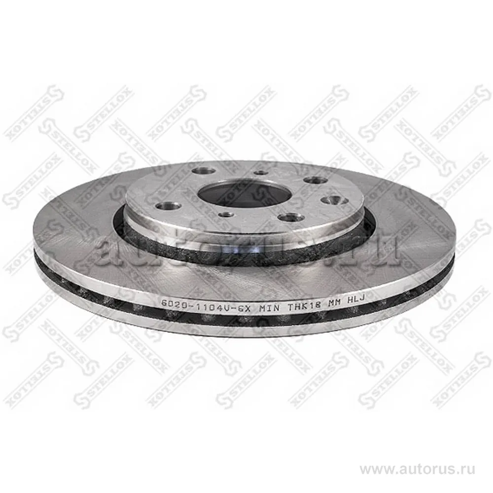 Диск тормозной передний CITROEN C1, PEUGEOT 107, TOYOTA AYGO 1.0 STELLOX 60201104V_SX