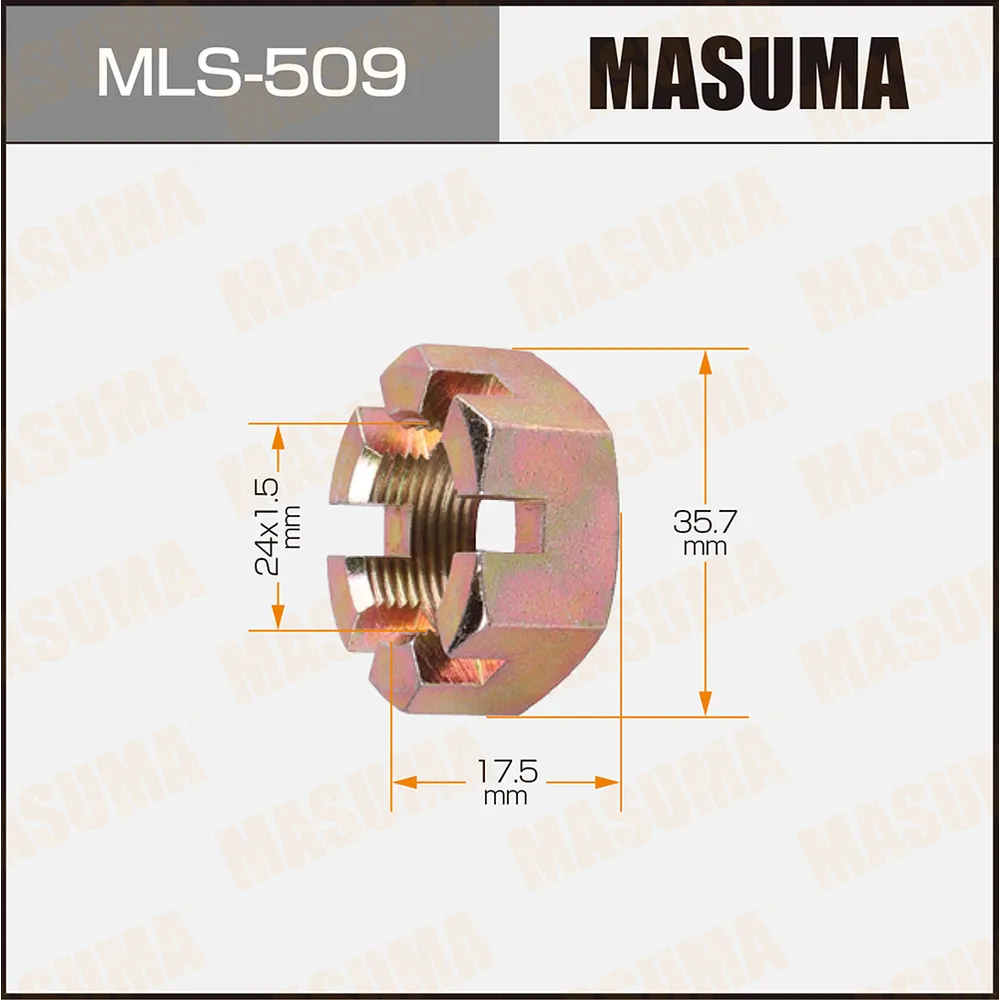 Гайка ШРУСа 24x1,5x17,6/ 36 MASUMA MLS-509