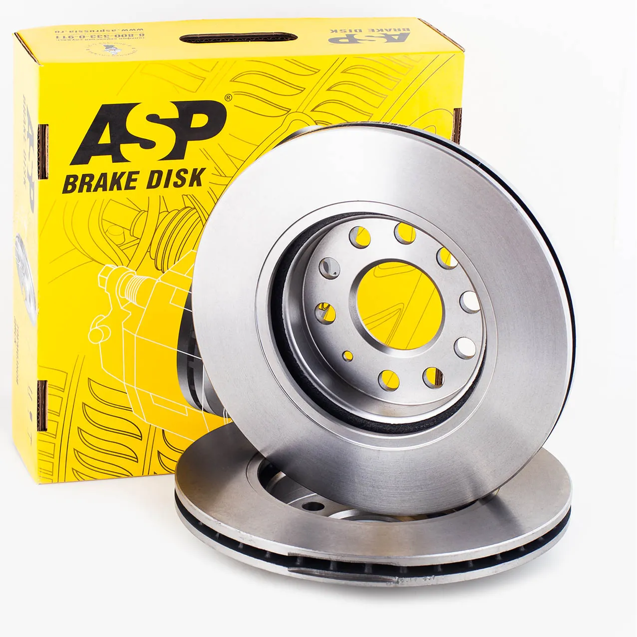 Диск тормозной передний AUDI A3/SKODA OCTAVIA/VW GOLF V/VI/JETTA III передний ASP 410212