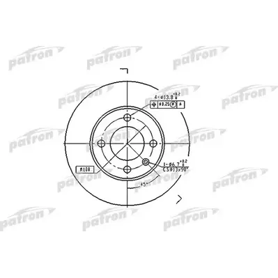 Диск тормозной передний AUDI: 80 75-78, 80 78-86, COUPE 80-88, SEAT PATRON PBD1516