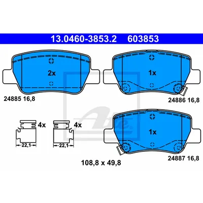 Колодки торм. зад. Toyota Avensis 1.6-2.0/2.0D/2.2D 09>